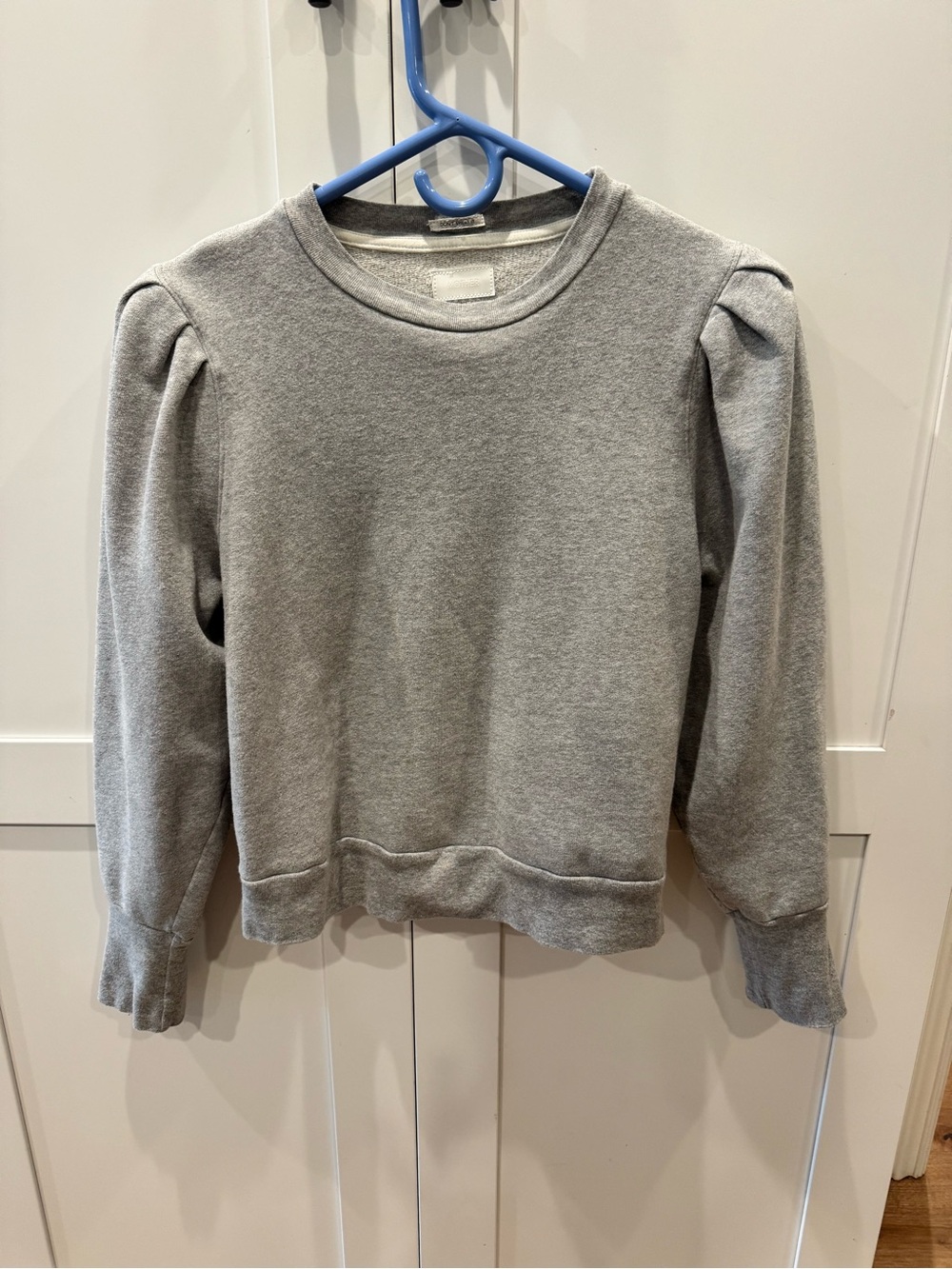 MOTHER Puff-Sleeve Crewneck Sweatshirt